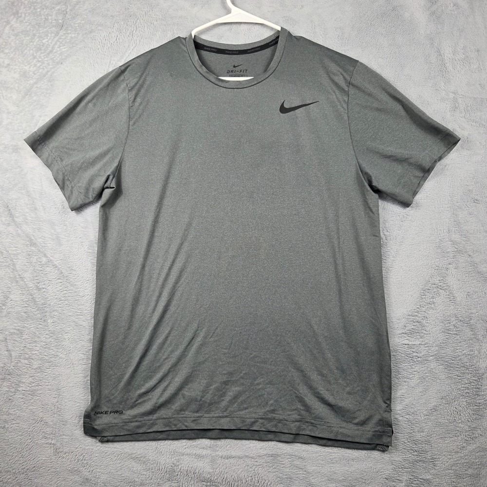Nike Pro Dri-FIT Shirt Mens Medium Grey Excellent Short Sleeve Training Tee